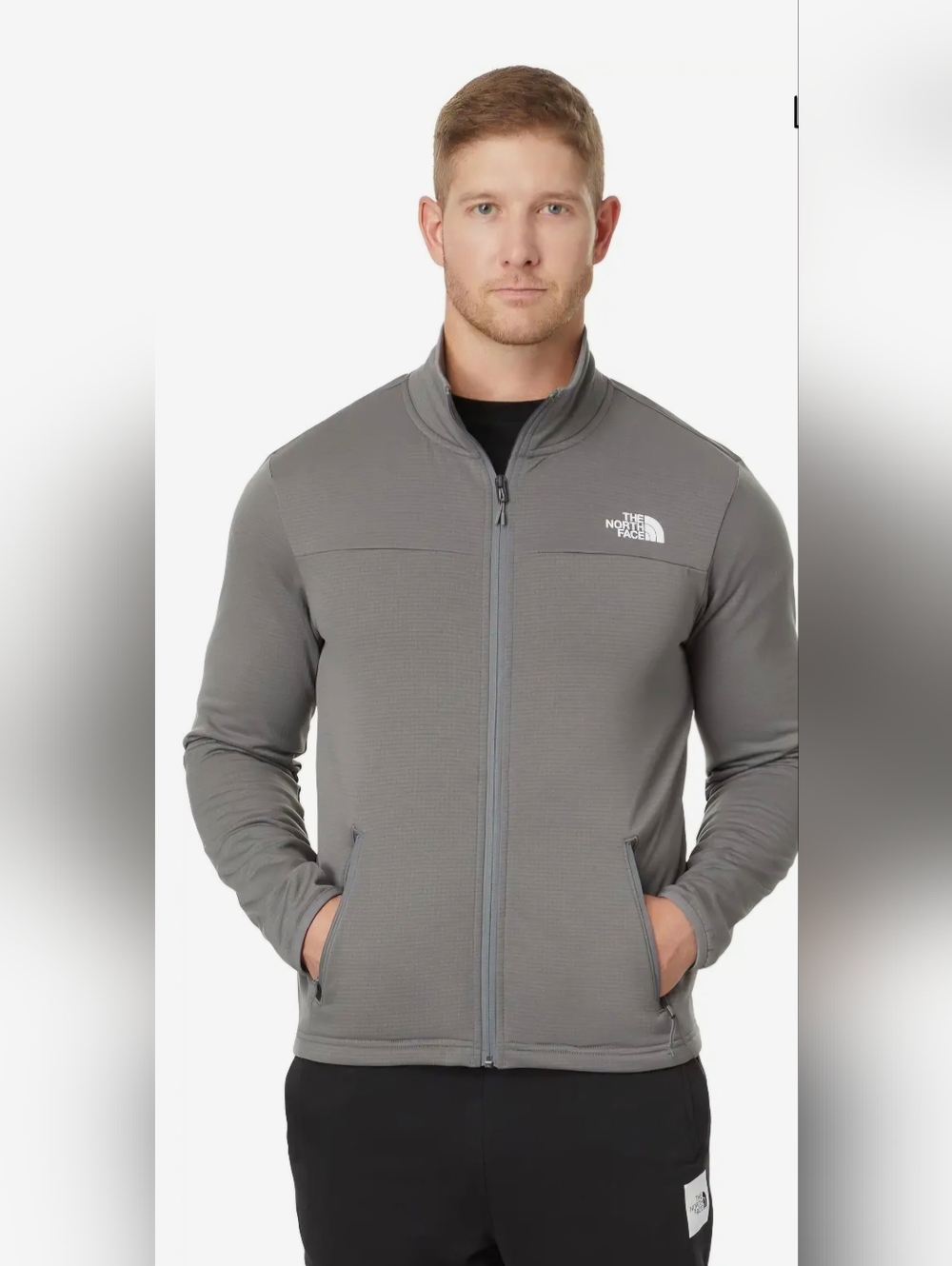 The North Face Men's Cedar Trail Grid Fleece Full Zip Jacket. Size Large